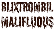 Logo Blixtrombil Malifluous castanho e transparente